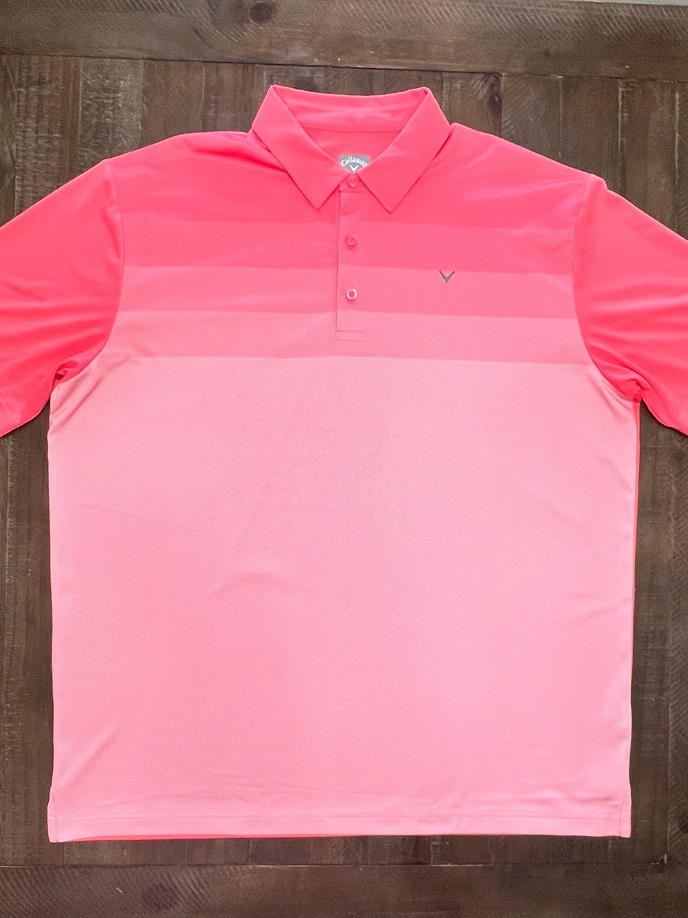 Callaway Men's Performance Golf Shirt Size XL Coral Fade Opti Dri Polo Top